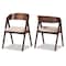 Baxton Studio Danton Mid-Century Beige Fabric Upholstered and Walnut Brown Finished Wood Dining Chair Set(2PC) PR 191-2PC-11704-ZORO - alternate 8